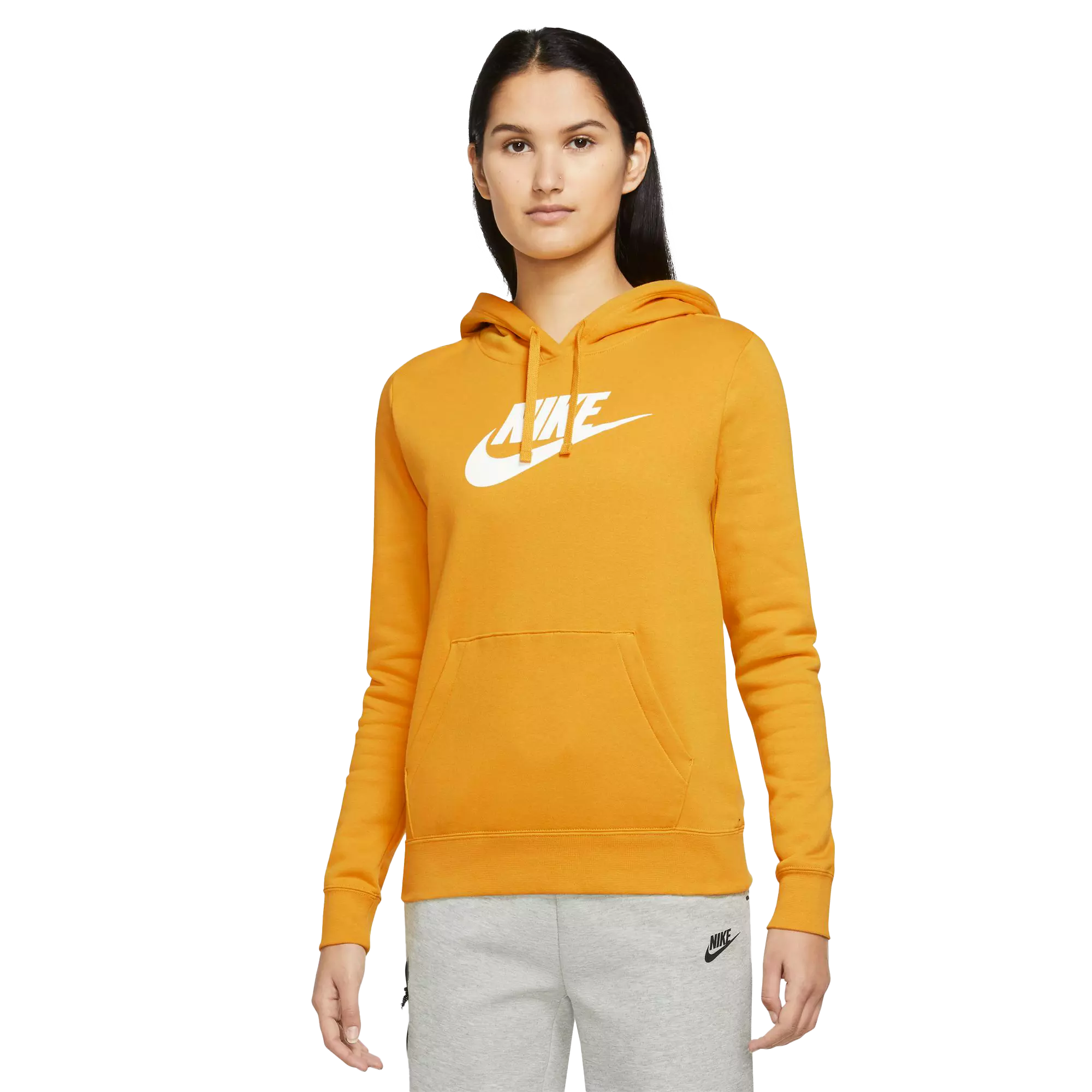 Nike Women s Sportswear Club Fleece Pullover Hoodie Yellow Hibbett